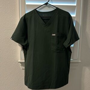 Men’s FIGS Slim ‘Leon’ Large Scrub Top, Moss Green